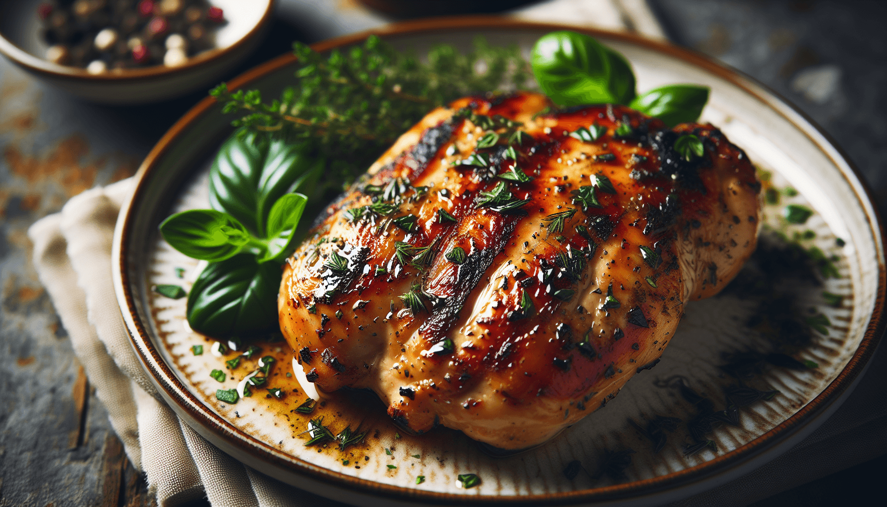 Grilled chicken dish